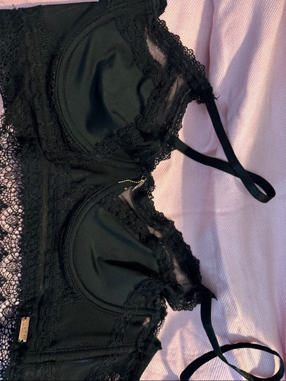 RACHEL Rachel Roy Black Lace Underwire Bra